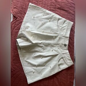 Peach Love California Cream Pearl Shorts